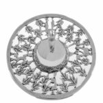 Large Flower Sterling silver dreidel