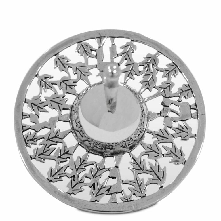 Large Flower Sterling silver dreidel