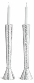 Large Sterling silver Hammered Candlesticks