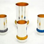 Modern 4 colorful liqueurs set
