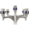 Luxurious Stones and Filigree Candelabra From Sterling Silver