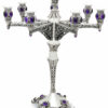 Luxurious Stones and Filigree Candelabra From Sterling Silver