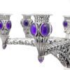 Luxurious Stones and Filigree Candelabra From Sterling Silver