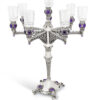 Luxurious Stones and Filigree Candelabra From Sterling Silver