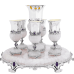 Stunning Liquor Set made of Pink Onyx Stone