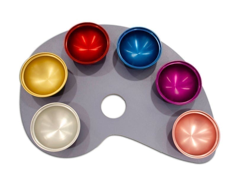 Colorful Seder Plate Made of Anodized Aluminum