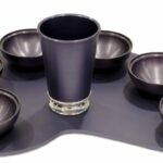 Anodized aluminum Gray Passover Seder plate