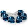 Shiny Hammered Seder Plate Made of Aluminum