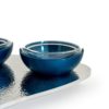 Shiny Hammered Seder Plate Made of Aluminum