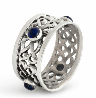 Blue Lapis Stones Napkin Ring