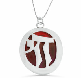 Large Chai Necklace with Enamel Colors