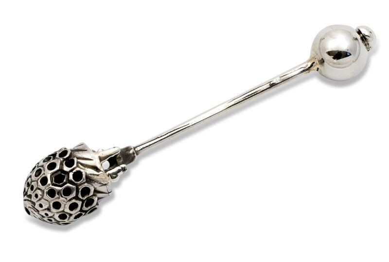 Personalize Silver Honey Spoon Rounded