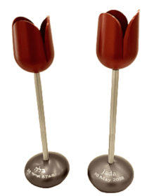Personalized Candlesticks Flower Shape