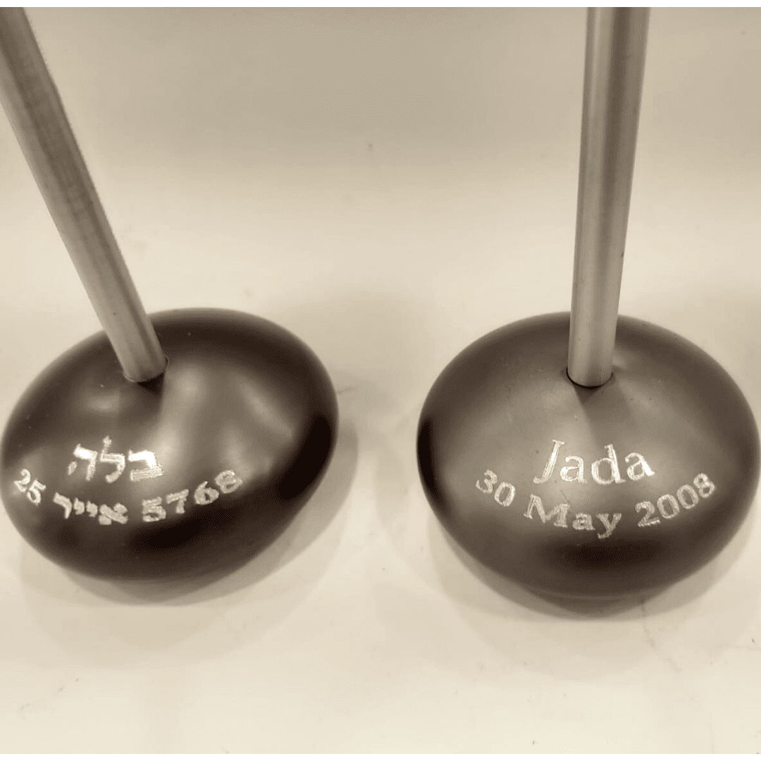 Personalized Candlesticks Flower Shape