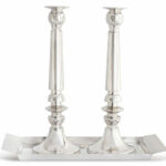 Modern Sterling Silver Candlesticks Set