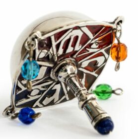 Dreidel Multicolored Crystal Beads