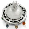 Multicolored Silver Spinning Top