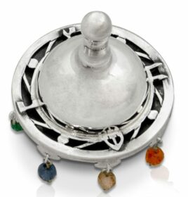 Multicolored Silver Spinning Top