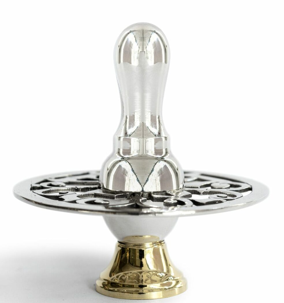 Sterling Silver Spinning Top with stand
