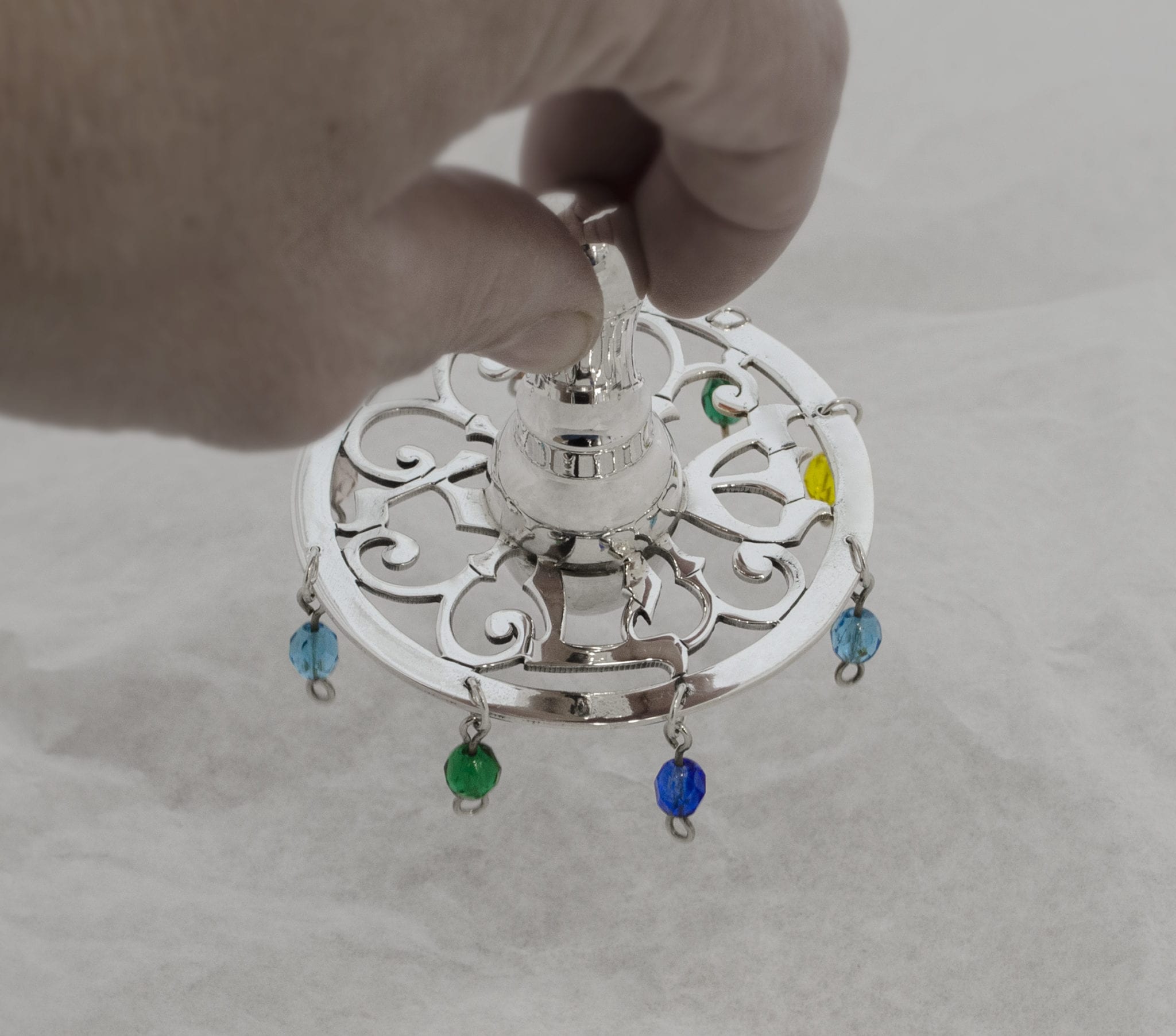 Large Sterling Silver Spinning Top