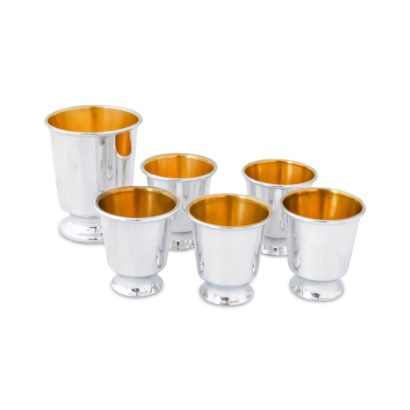 Sterling Silver Kiddush Set with 6 Liqueurs