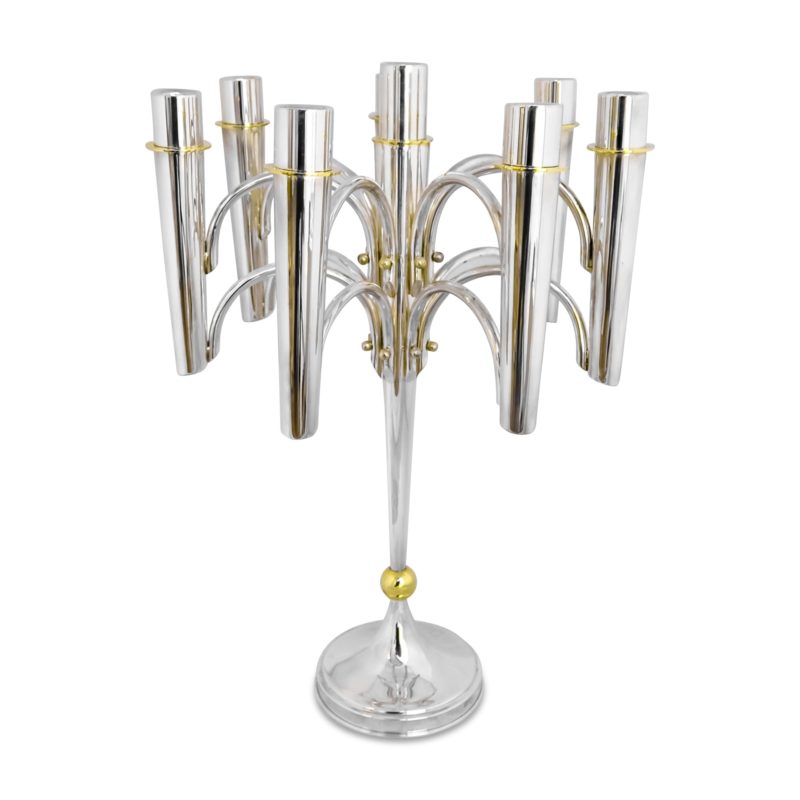 Stunning Gold and Silver  7 + 1 Arms Candelabra