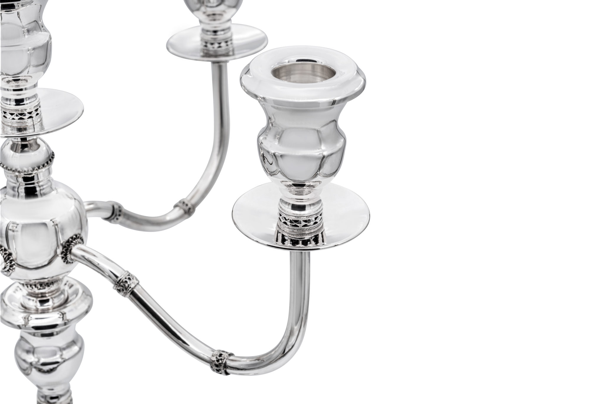 Vintage Style Filigree Candelabra Made of Sterling Silver