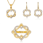 Admirably Heart diamonds gold Set