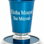 Engraved Name Kiddush Cup & Plate Set