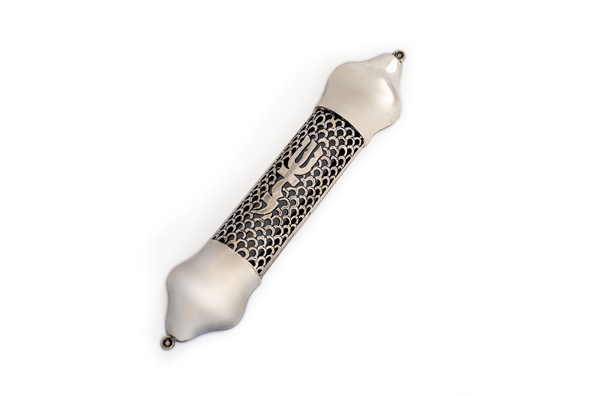 Filigree Mezuzah Case with Parchment