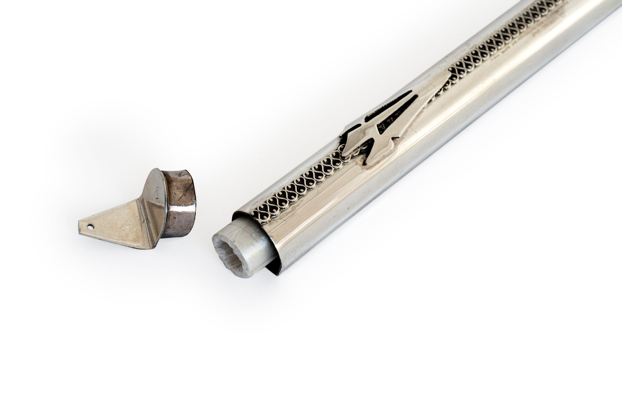 Extra Large filigree Silver Mezuzah Case