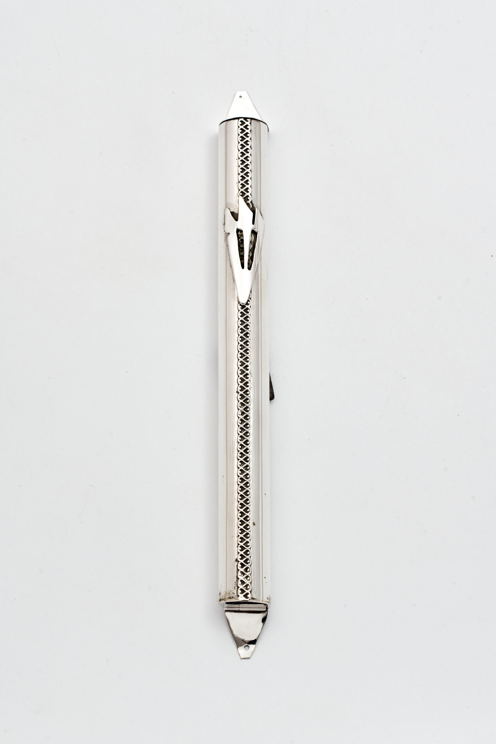 Extra Large filigree Silver Mezuzah Case