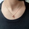 Minimalist and Classic 14K Rose Gold Chai Pendant