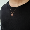 Minimalist and Classic 14K Rose Gold Chai Pendant