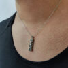 Breathtaking Black Mezuzah Scroll Pendant- Black Diamonds/Gold