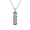 Breathtaking Black Mezuzah Scroll Pendant- Black Diamonds/Gold