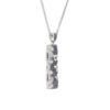 Breathtaking Black Mezuzah Scroll Pendant- Black Diamonds/Gold