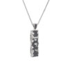 Breathtaking Black Mezuzah Scroll Pendant- Black Diamonds/Gold