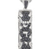 Breathtaking Black Mezuzah Scroll Pendant- Black Diamonds/Gold
