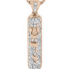 Breathtaking Mezuzah Pendant: Diamond/Gold