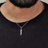 Breathtaking Mezuzah Pendant: Diamond/Gold