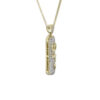 Breathtaking Mezuzah Pendant: Diamond/Gold