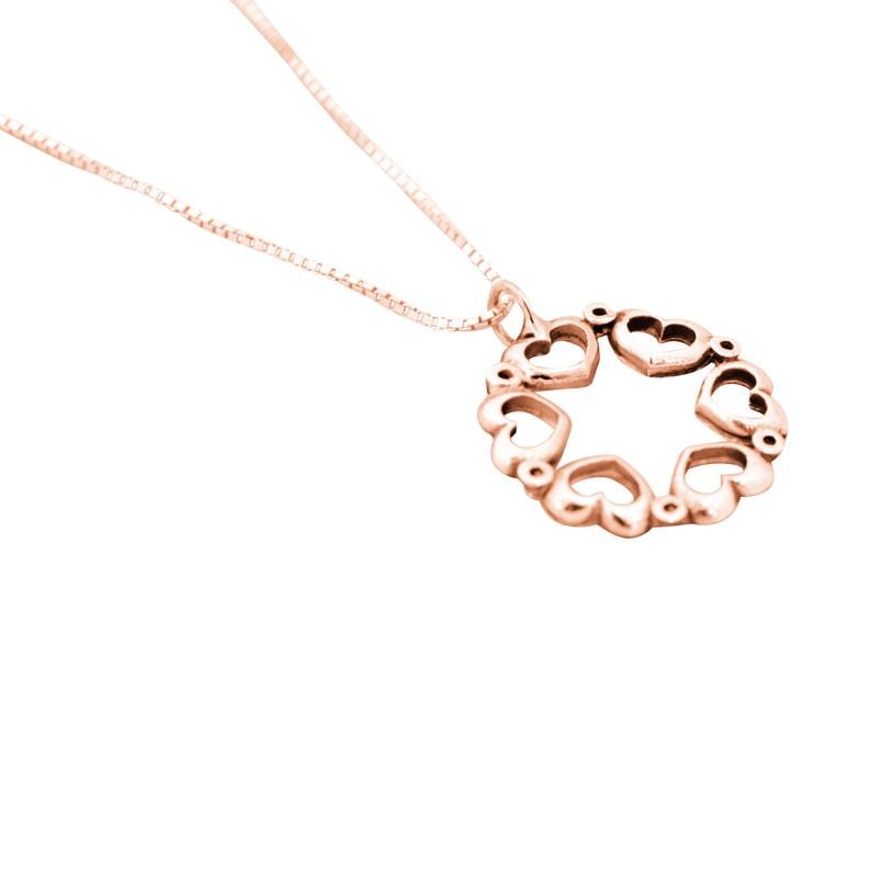 14K Rose Gold Star of David Pendant 