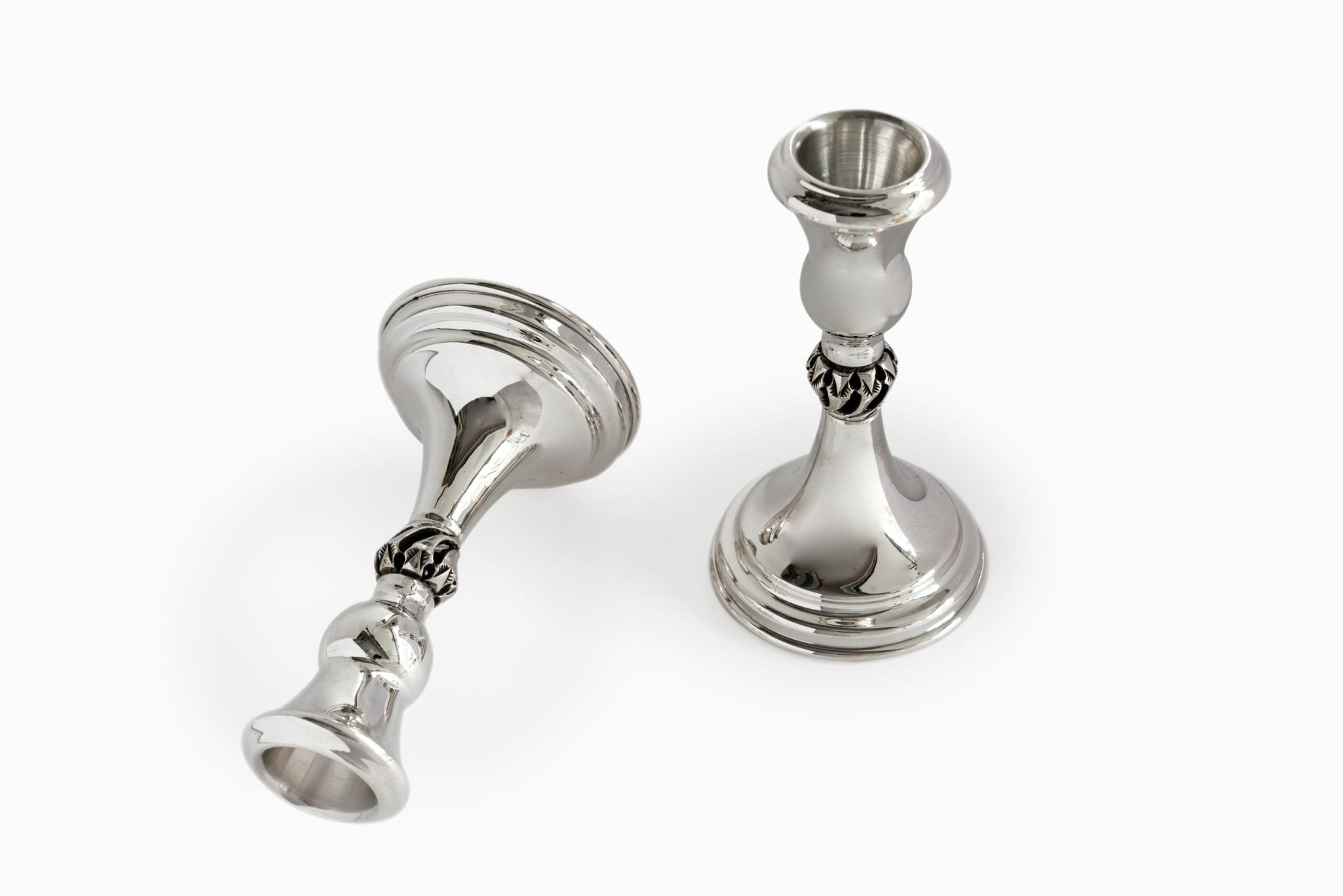 Small Shabbat Silver Candles Holders