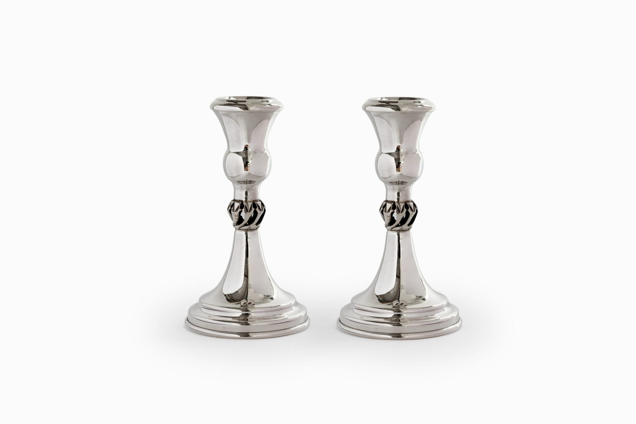 Small Shabbat Silver Candles Holders