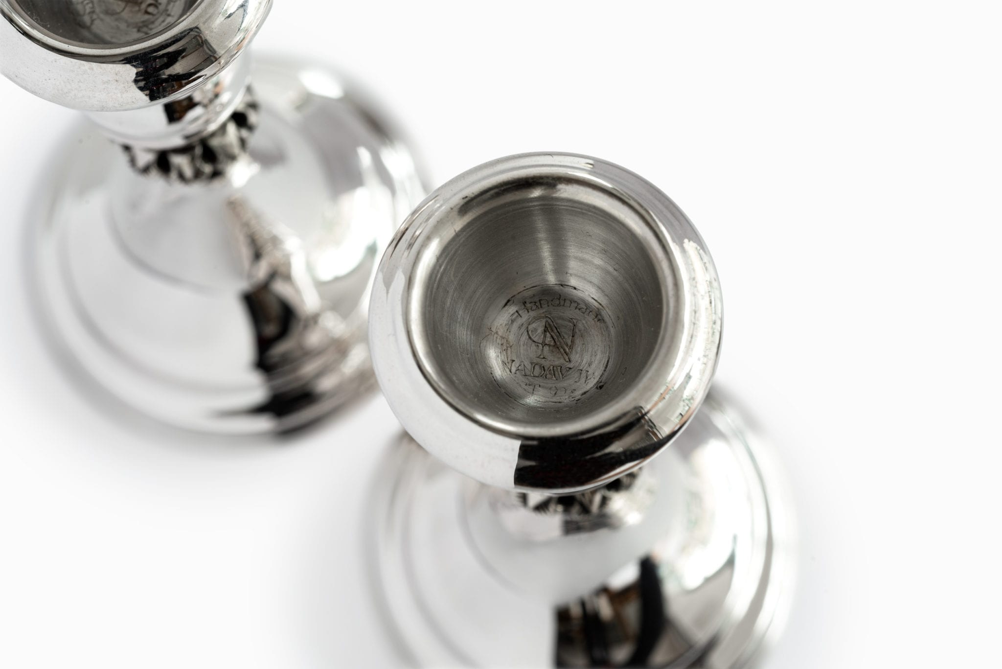 Small Shabbat Silver Candles Holders