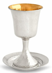 Hammered Sterling Silver Kiddush Cup