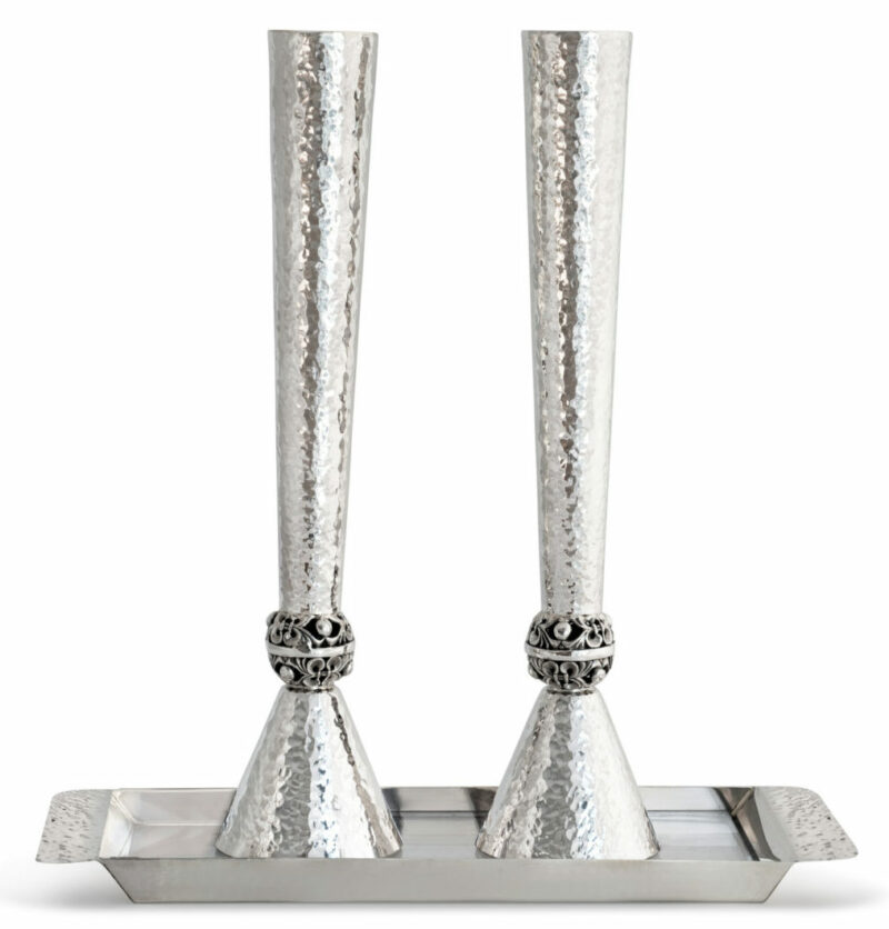 Modern And Traditional Hammered Candlesticks