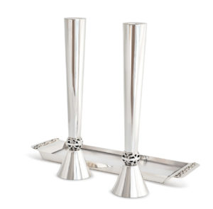 Sterling Silver Shabbat Traditional Candlesticks