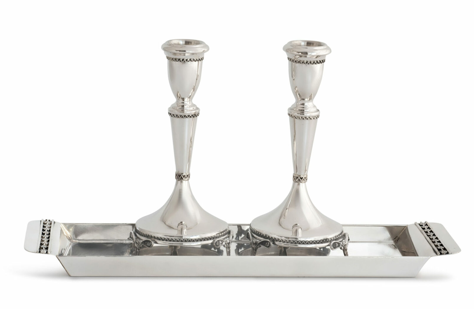 Classic Silver Candlesticks with Legs